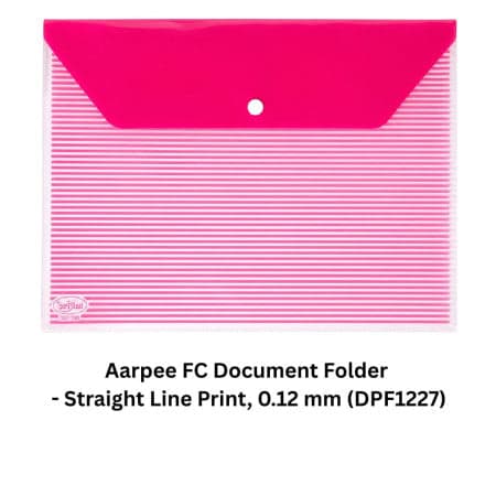 Aarpee FC Document Folder - Straight Line Print, 0.12 mm (DPF1227)