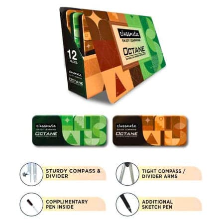 Classmate Octane Mathematical Geometry Instrument Box (0410054)