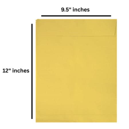Taj Mahal Cover Paper Yellow Envelope 12"X9.5" inches