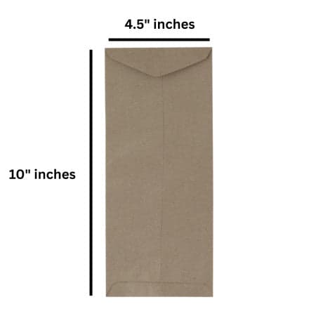 Taj Mahal Kraft Brown Envelope 341 - 10"X4.5" inches