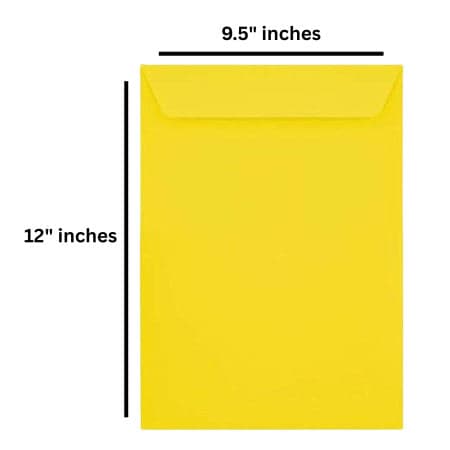 Taj Mahal Laminated Yellow Envelope (Non Tearable) 12"X9.5" inches
