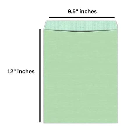 Taj Mahal New Cloth Green Envelope 12"X9.5" inches