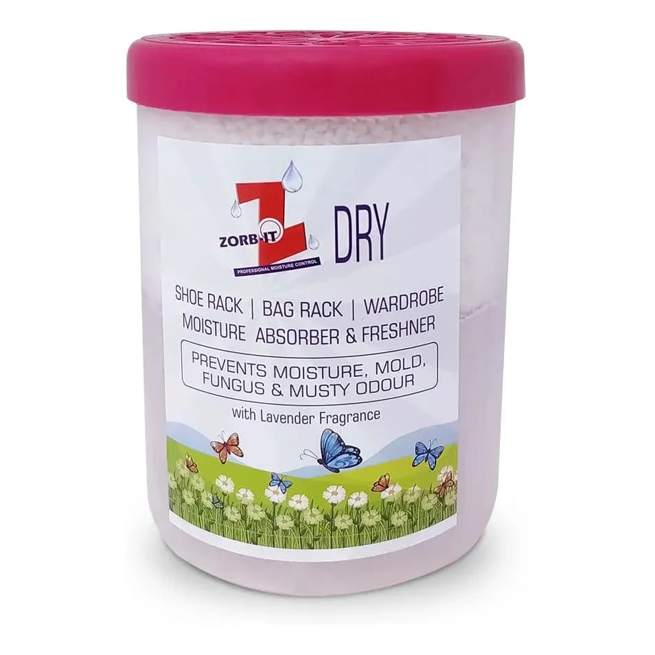 ZORBIT Shoerack & Wardrobe Moisture Absorption Fungus Control Odor Absorber Lavender Fragrance