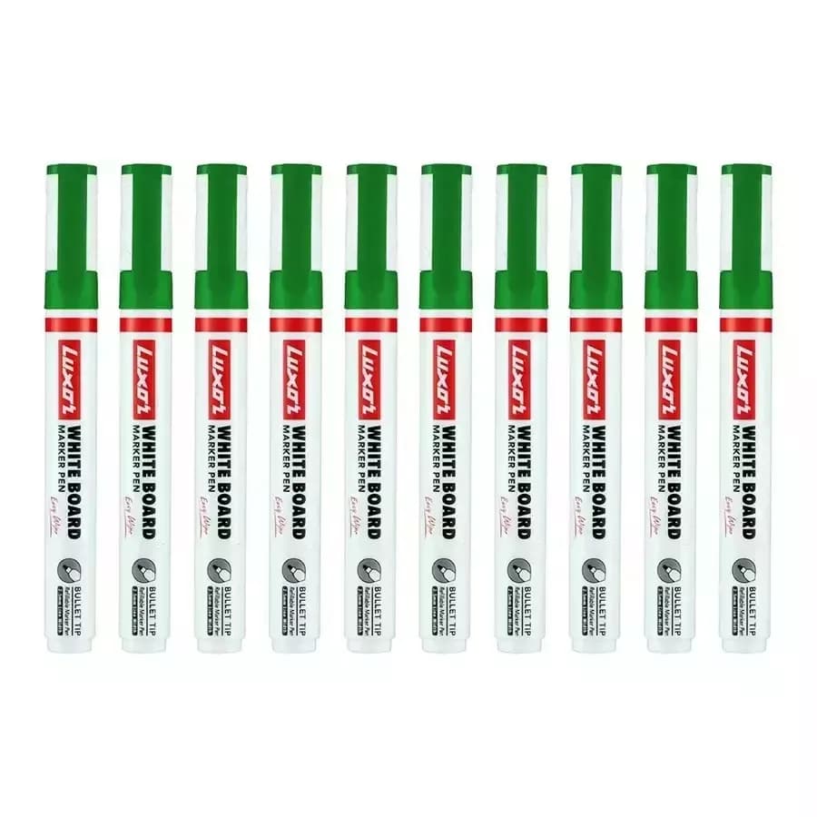 Luxor 1223 Whiteboard Marker Pens Green (Pack of 50)