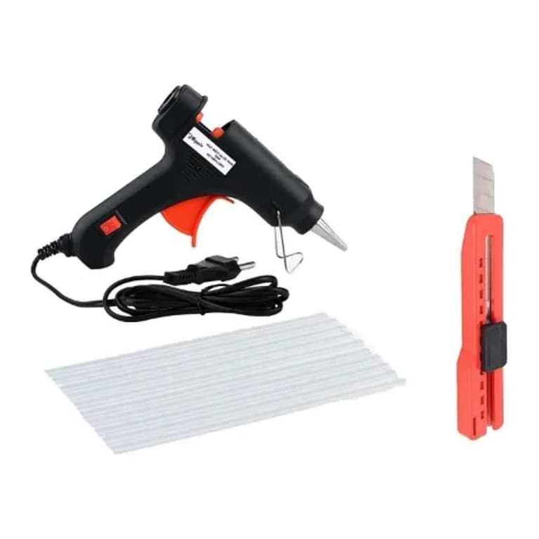 Hillgrove HGCM280M1 20W Hot Melt Glue Gun Kit with 10 Glue Sticks
