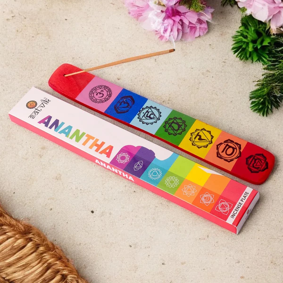 Colorful Seven Chakra Incense Holder Plate