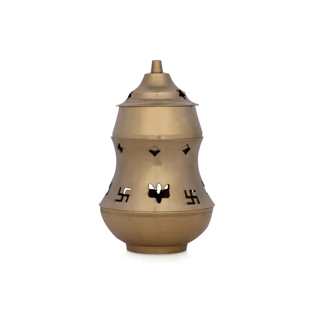Nanda Deep with Camphor Lamp - 5 x 3 Inches, Brass Lamp