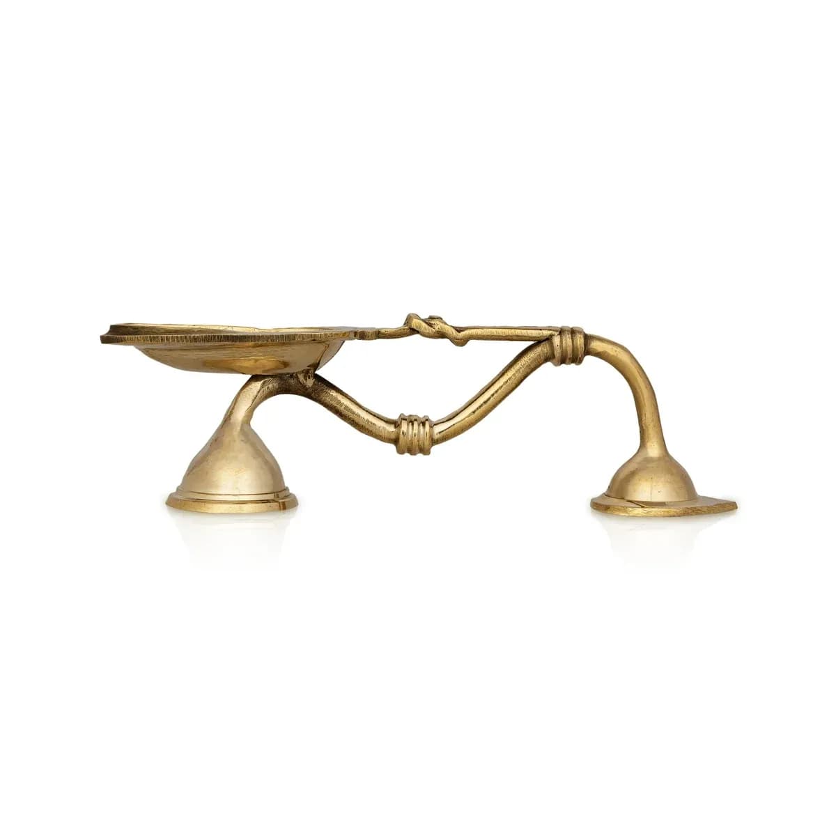 One Mukh Spoon Aarti With Handle - 2 x 9 Inches, Brass Kapoor Dhani