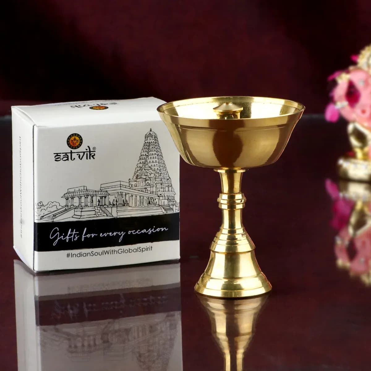 Brass Tibetan Butter Lamp Diya, Small