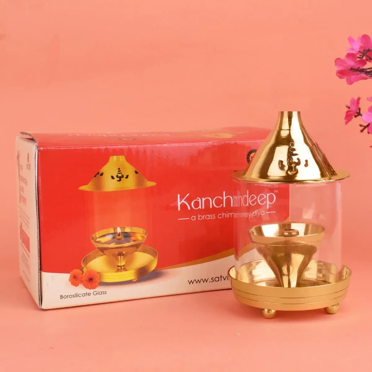 Pure Brass Kanchdeep Akhand Chimney Diya