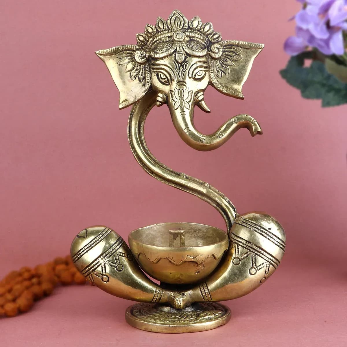Brass Ganesh Akhand Diya