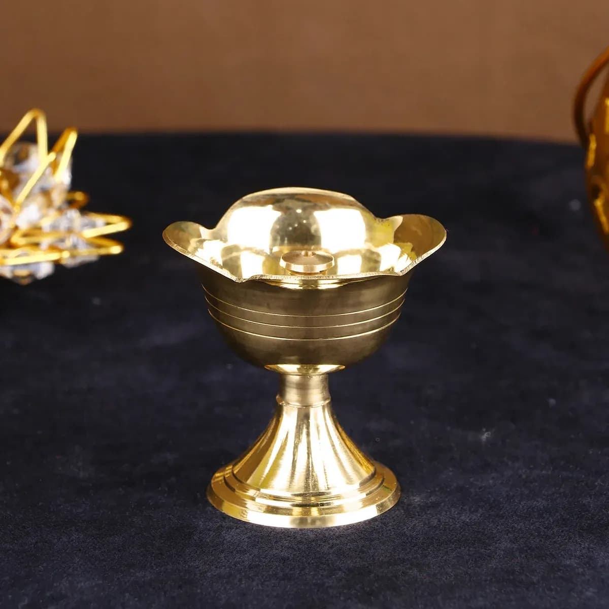 Brass Rose Shape Diya