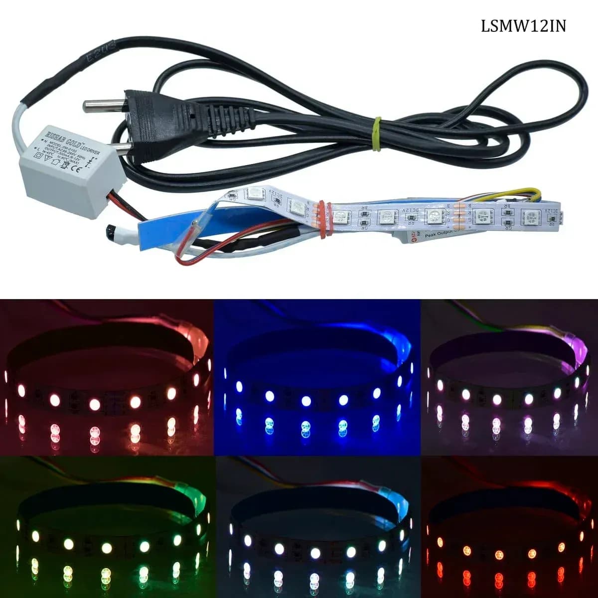 LED Strip Multicolor With Remote 12 Inch