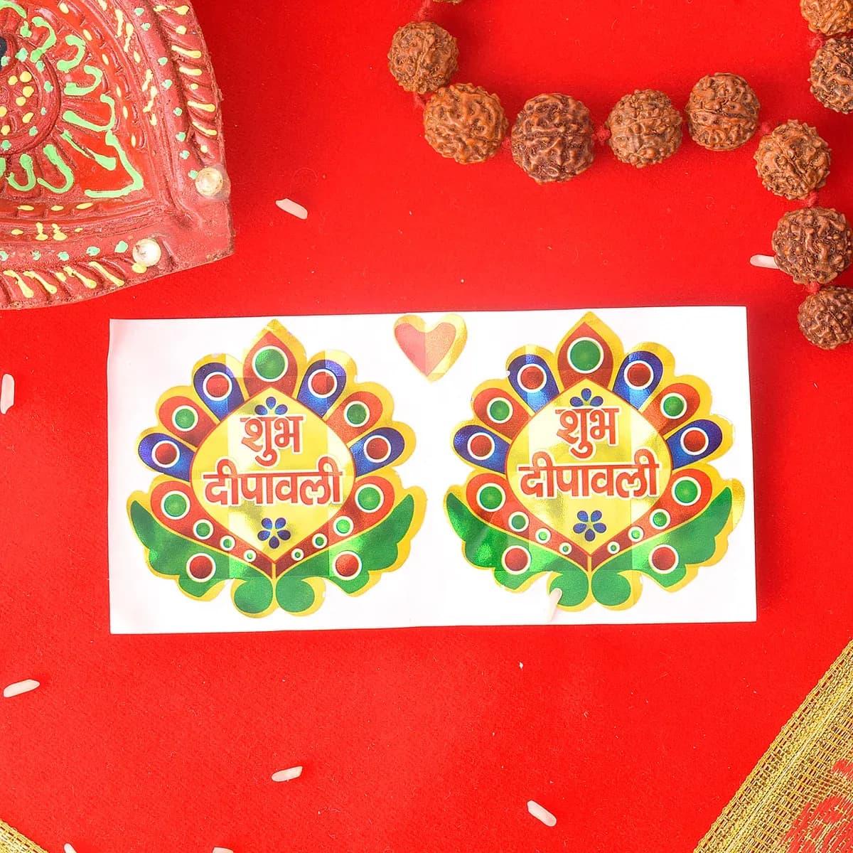 Shubh Deepawali Decorative Stickers (Assorted)