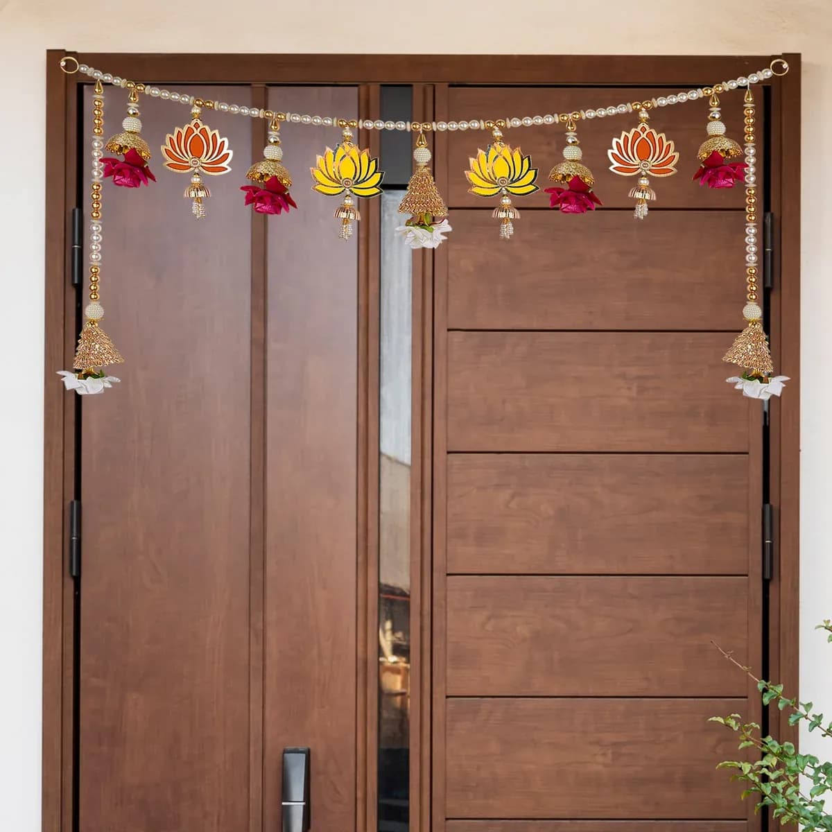 Lotus Toran with Side Latkans (Color-Assorted)