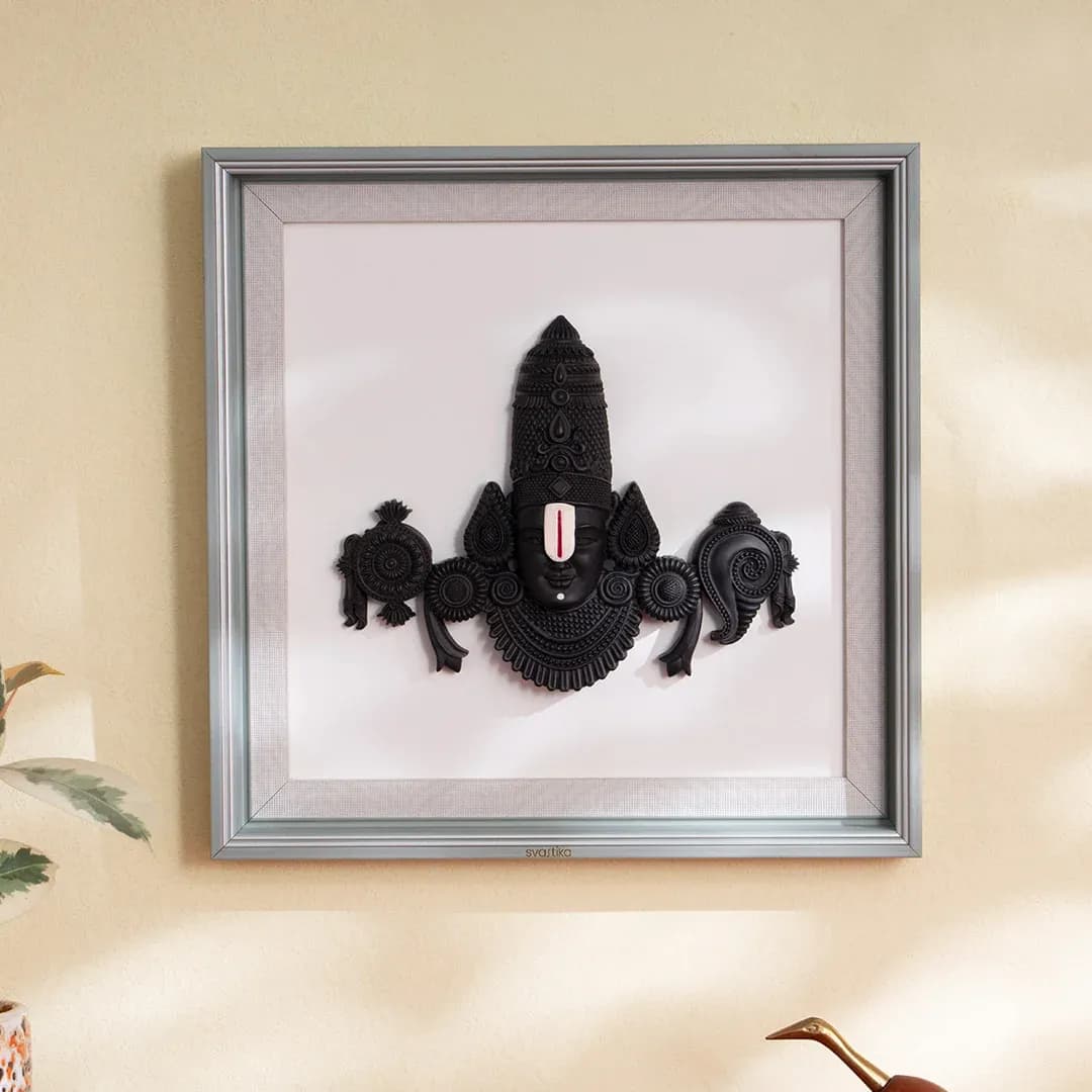 Tirupati Balaji - Wall Hanging Face Art Decor (12 inch)