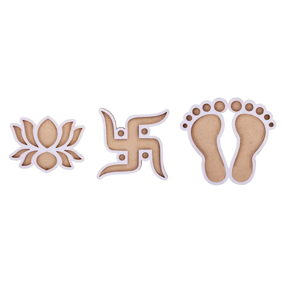 Rangoli Board Set - 3.5 x 4 Inches, 3 Pcs