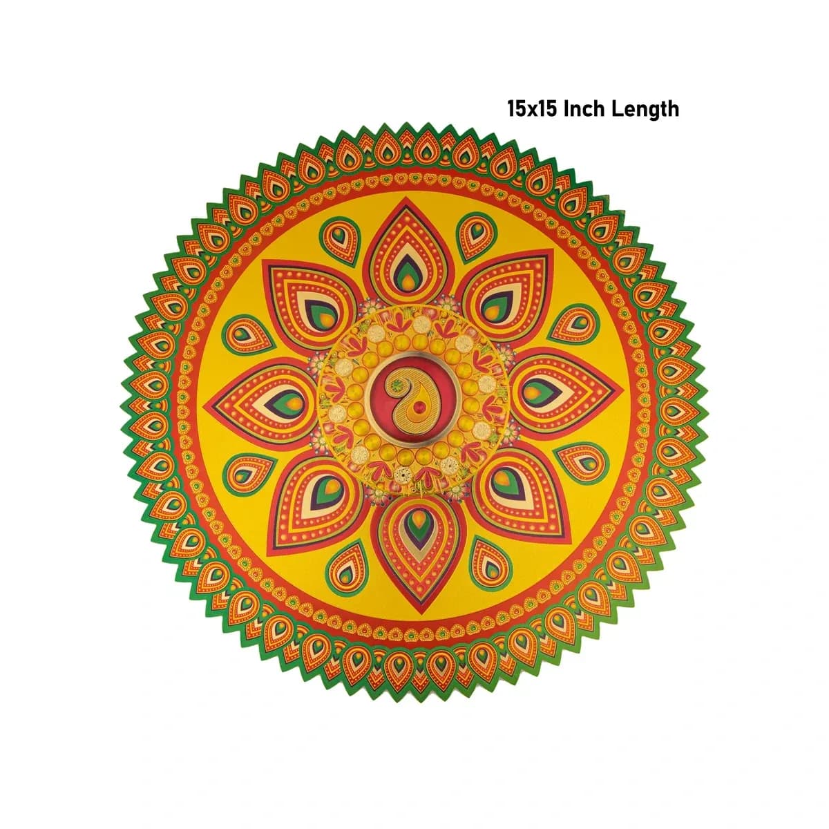 Rangoli Sticker - 15 x 15 Inches, Kolam Sticker