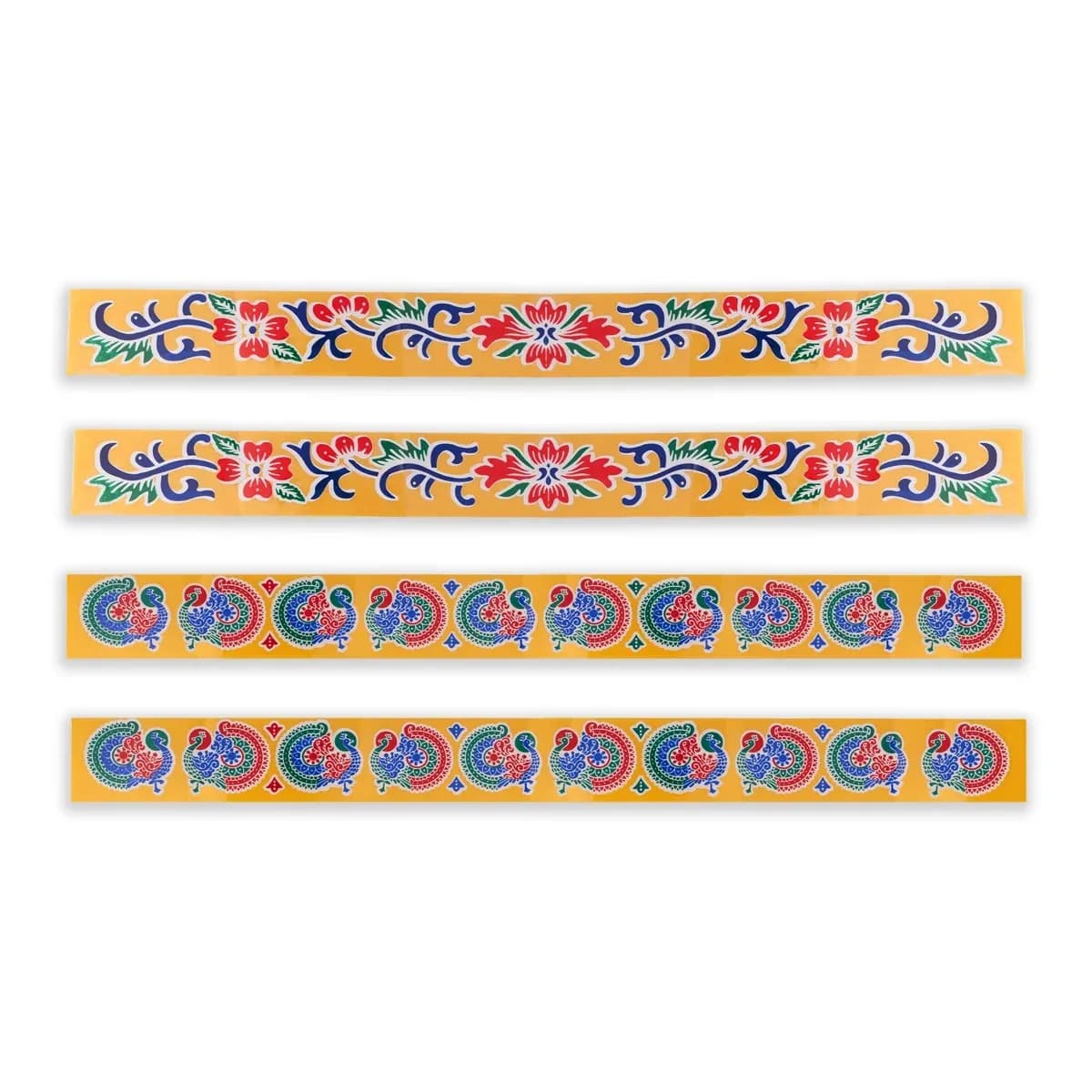 Colour Rangoli Sticker Set - 18 x 3 Inches, 4 Pcs
