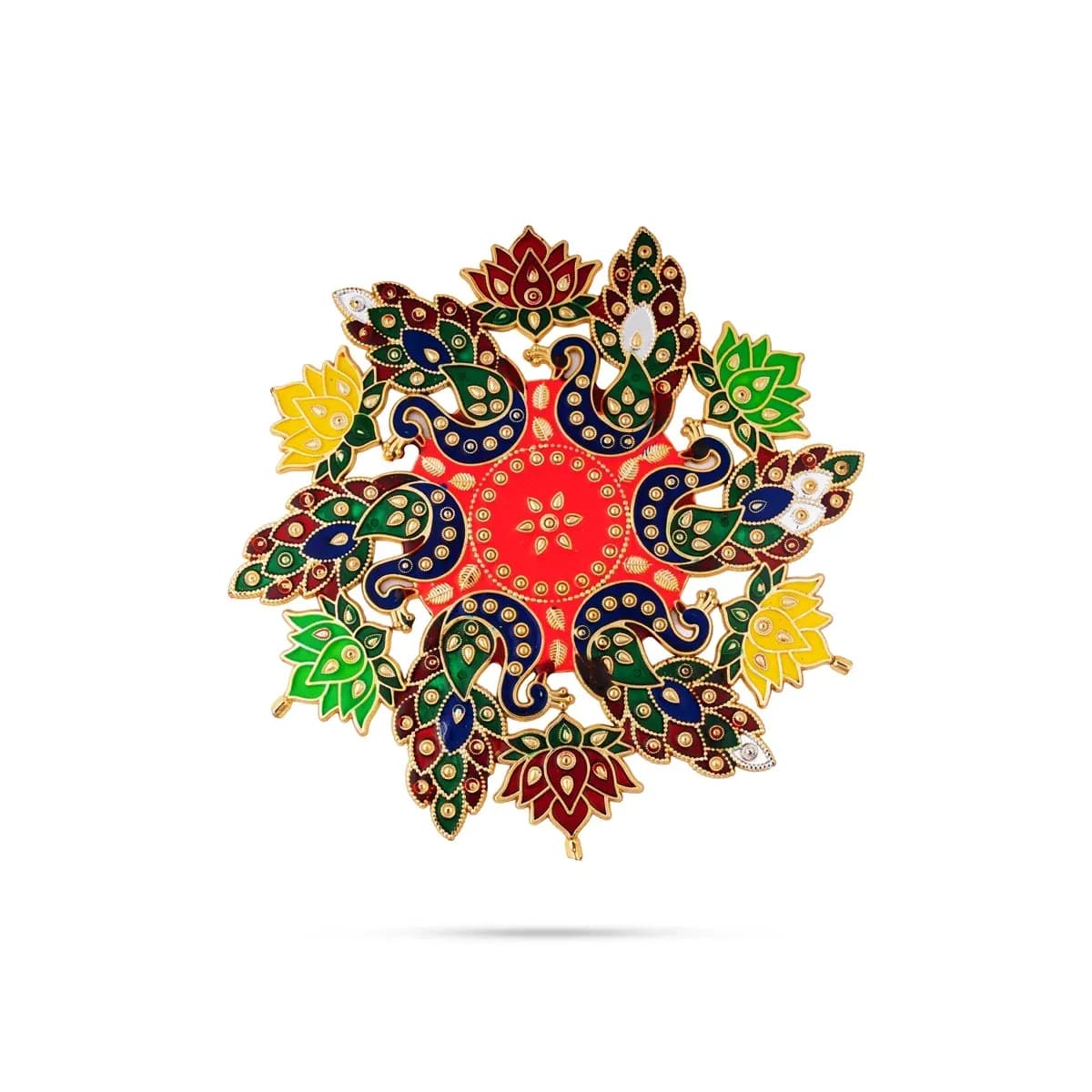 Acrylic Rangoli - 8 Inches, Muggulu Sticker