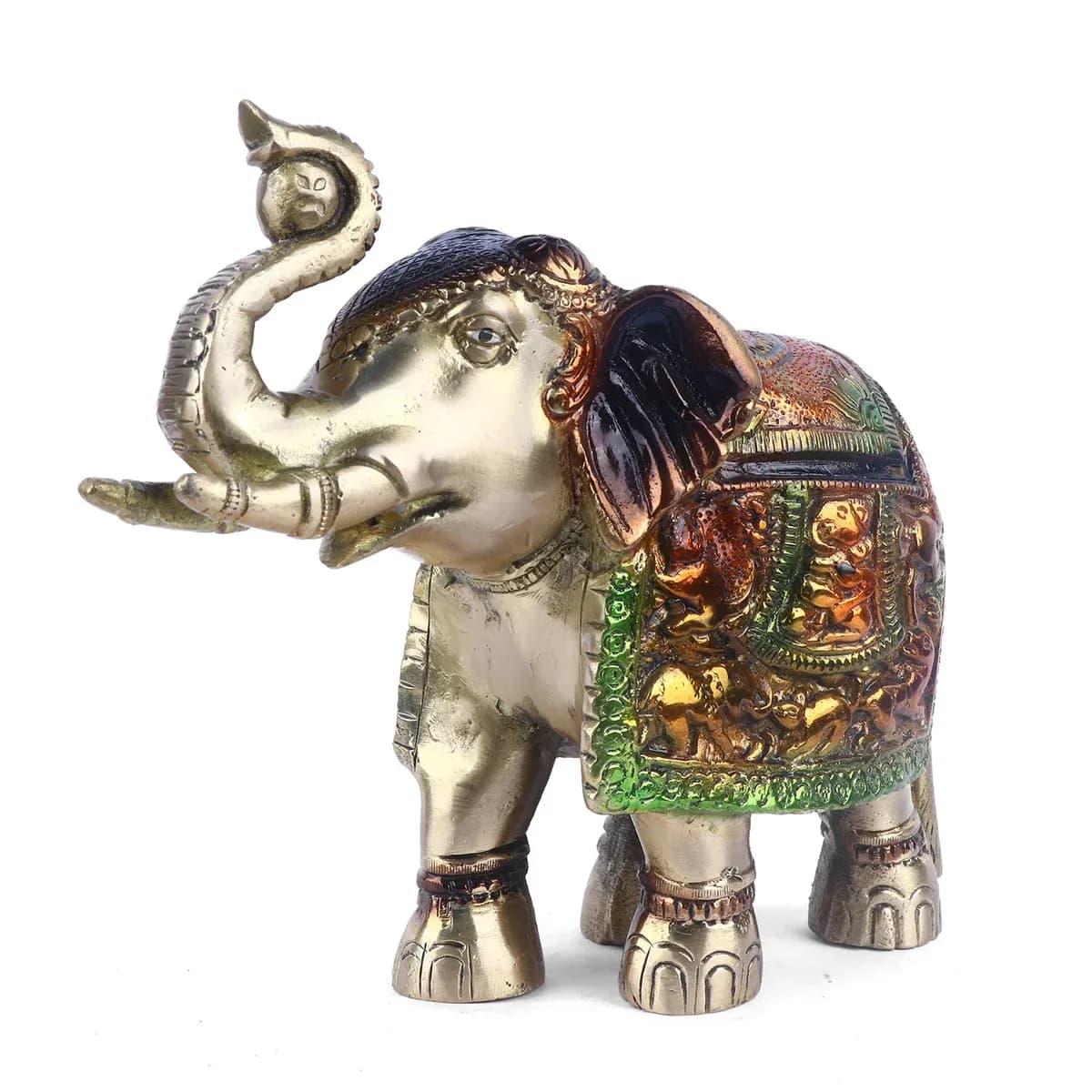 Brass Colorful Elephant
