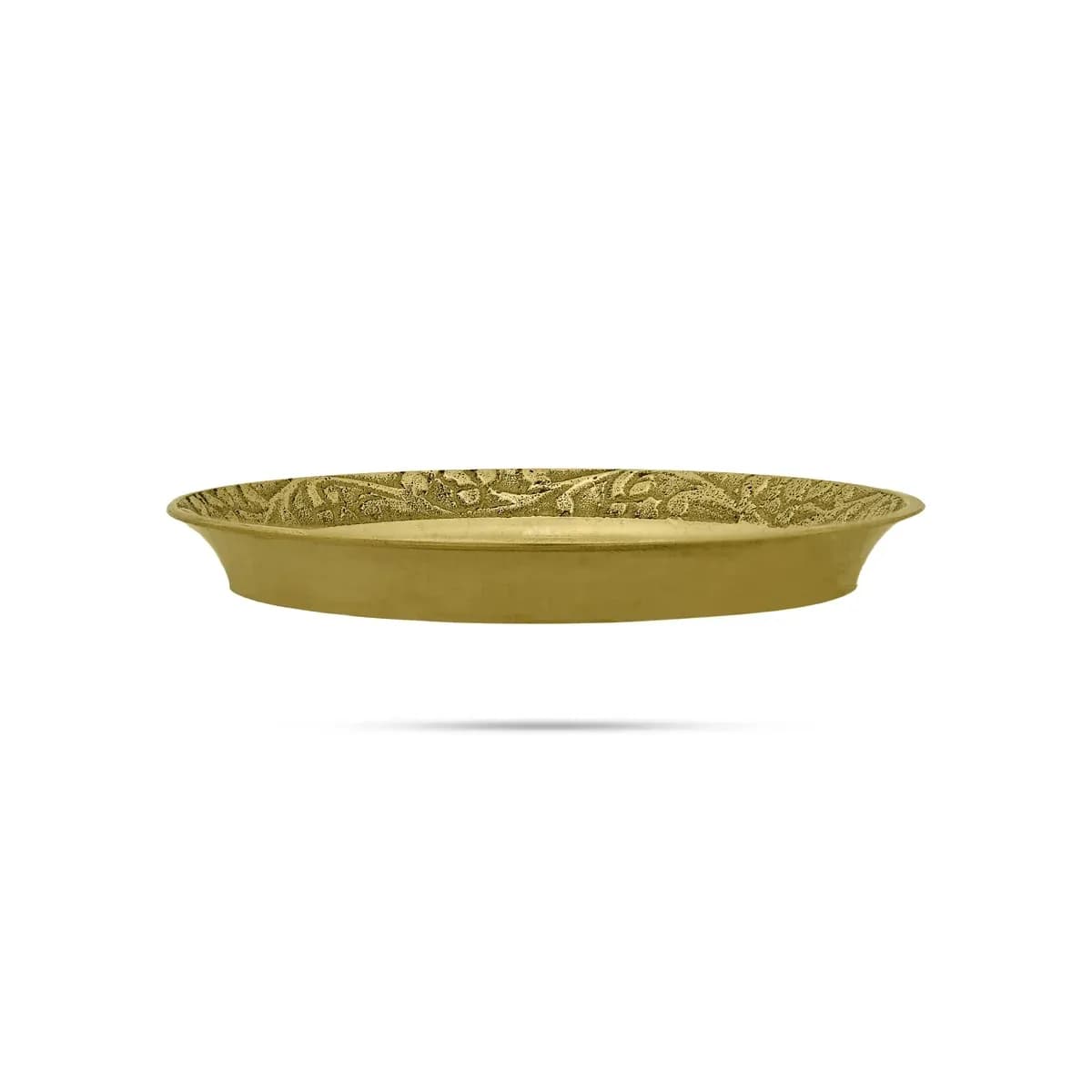 Peacock Design Pin Tray - 2.5 Inches, Brass Plate