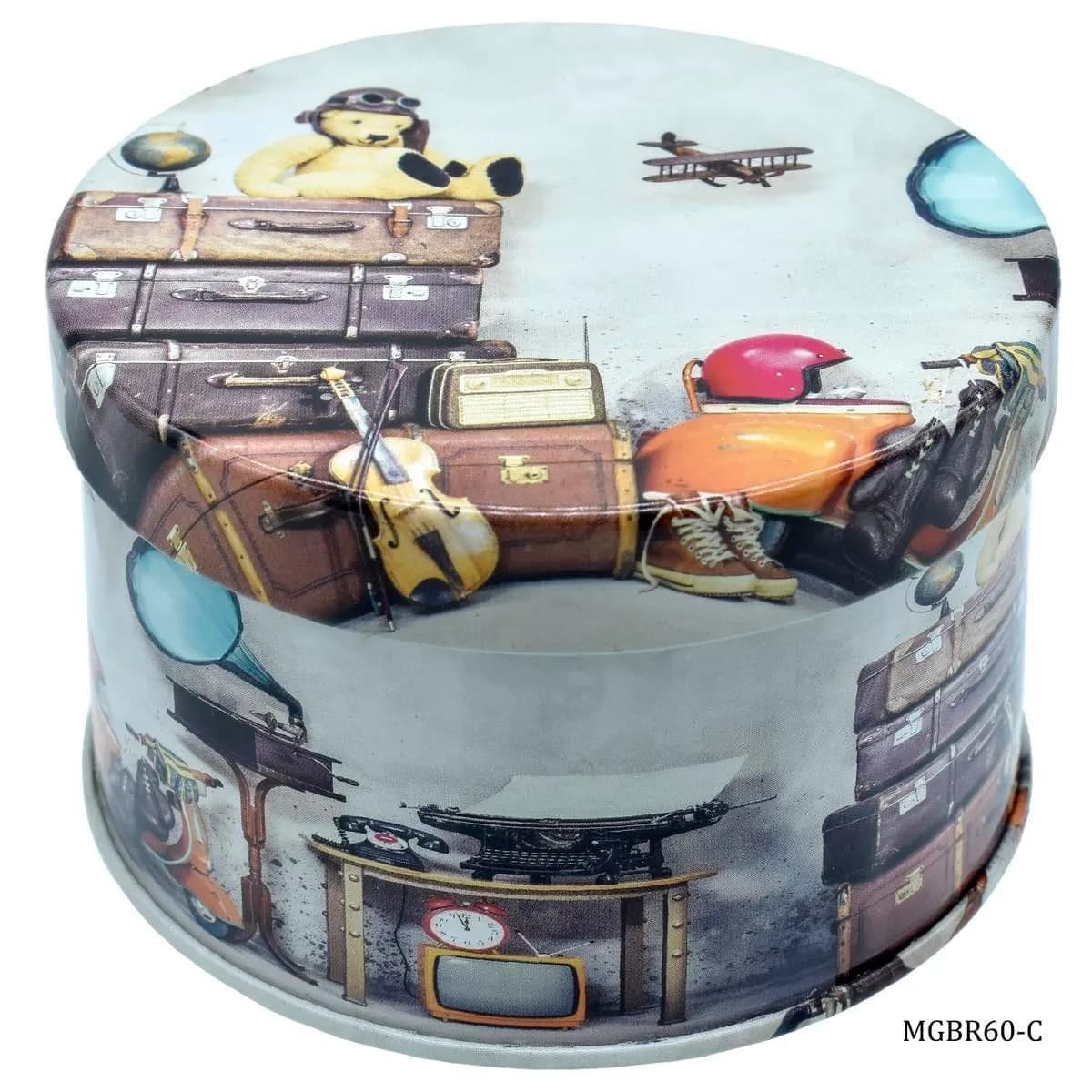 Metal Gift Box Print Round 92X60MMH