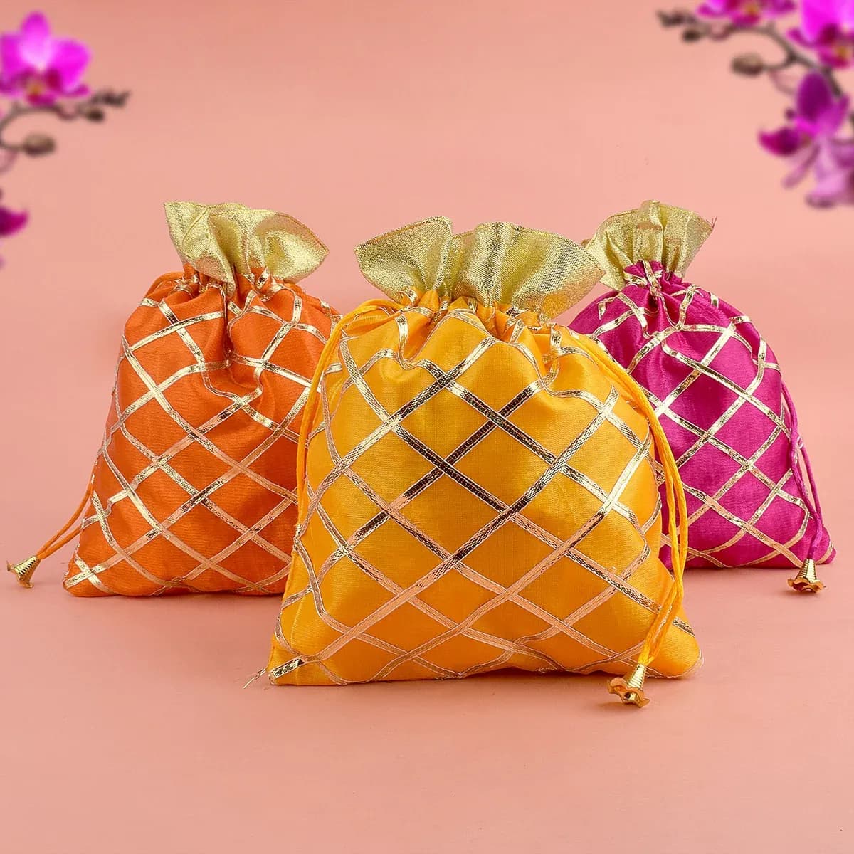 Chitai Design Potli, Set of 4