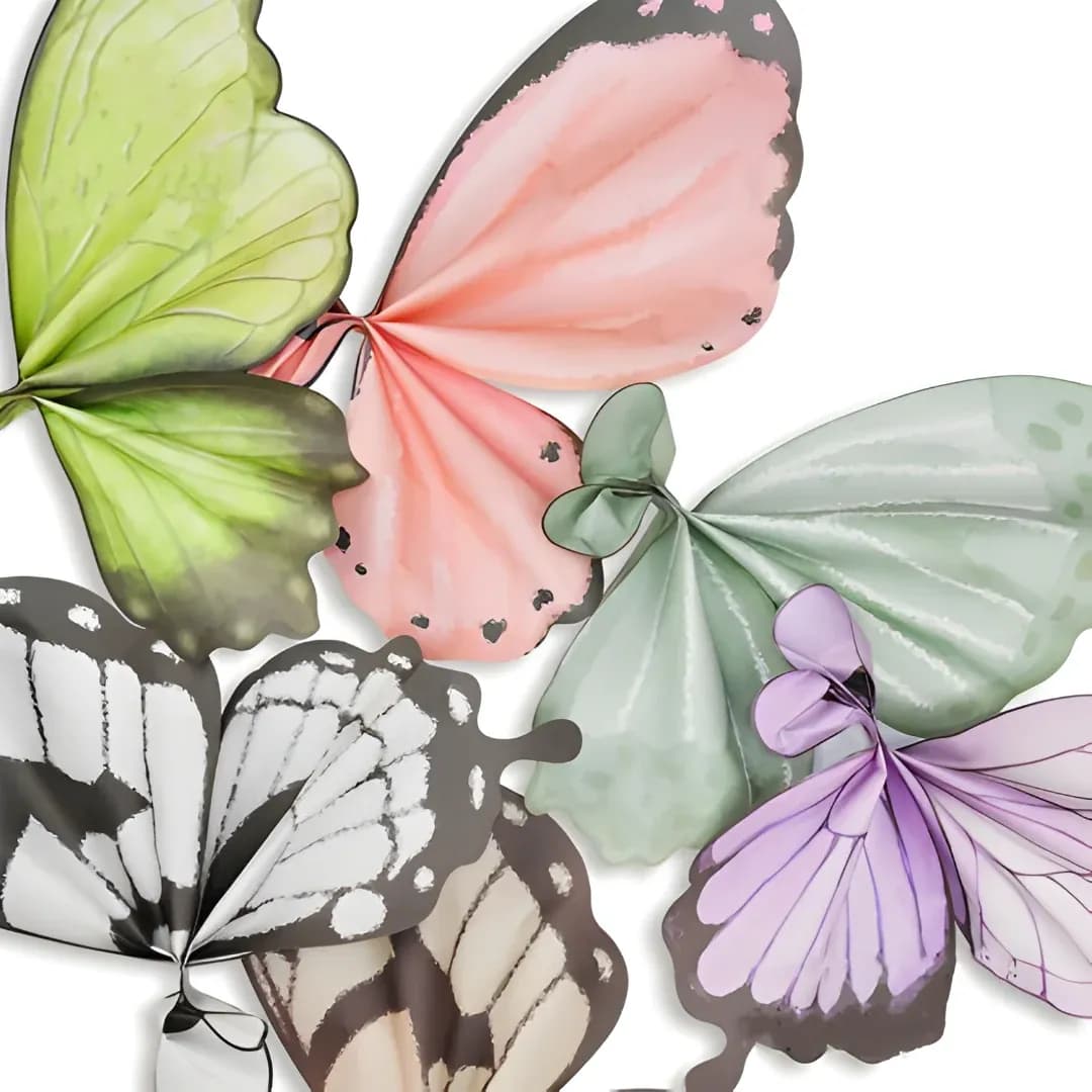 Butterfly Wings wrapping paper, Assorted Color, contains 20 sheets