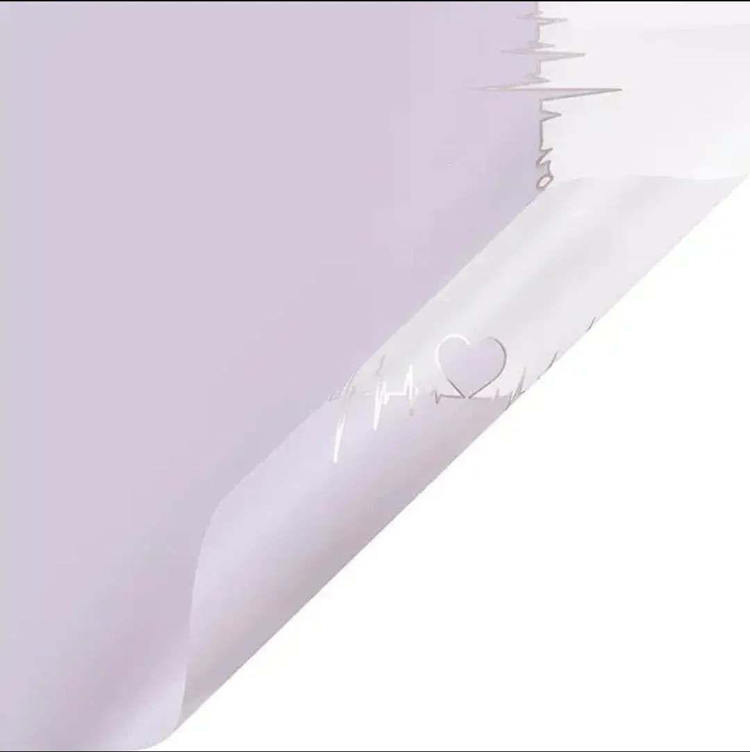 Lilac Heartbeat Wrapping Paper Sheets (Pack of 20 Sheets)