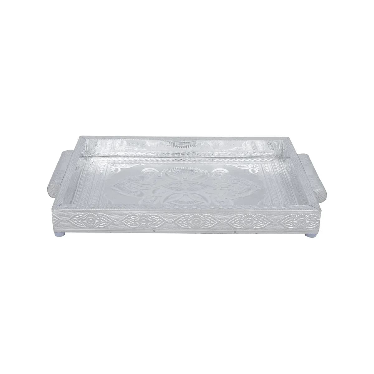 Decorative Tray - 1.5 x 12 x 8 Inches, Wooden Plate