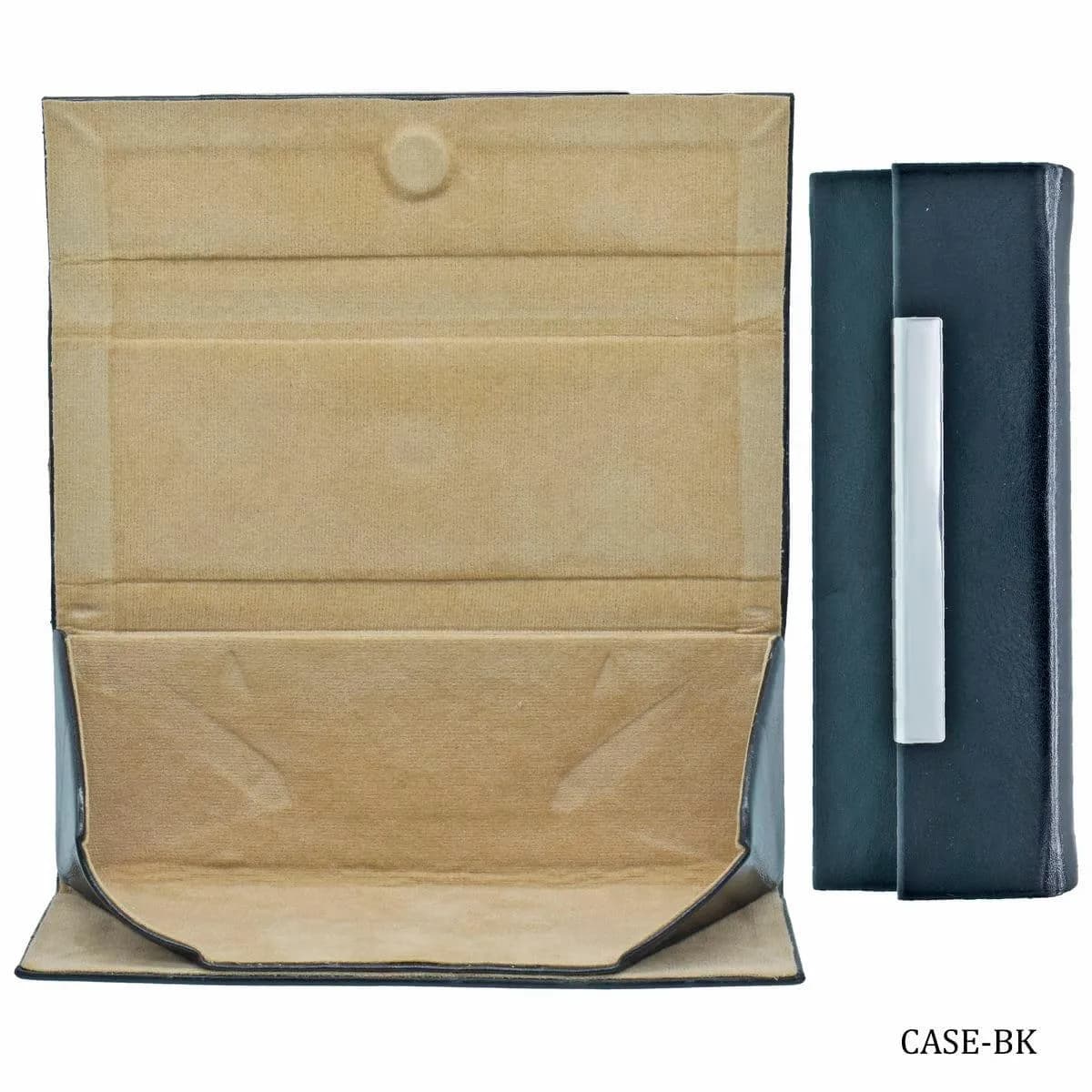 Black Leather Folding Goggles Holder Gift Set