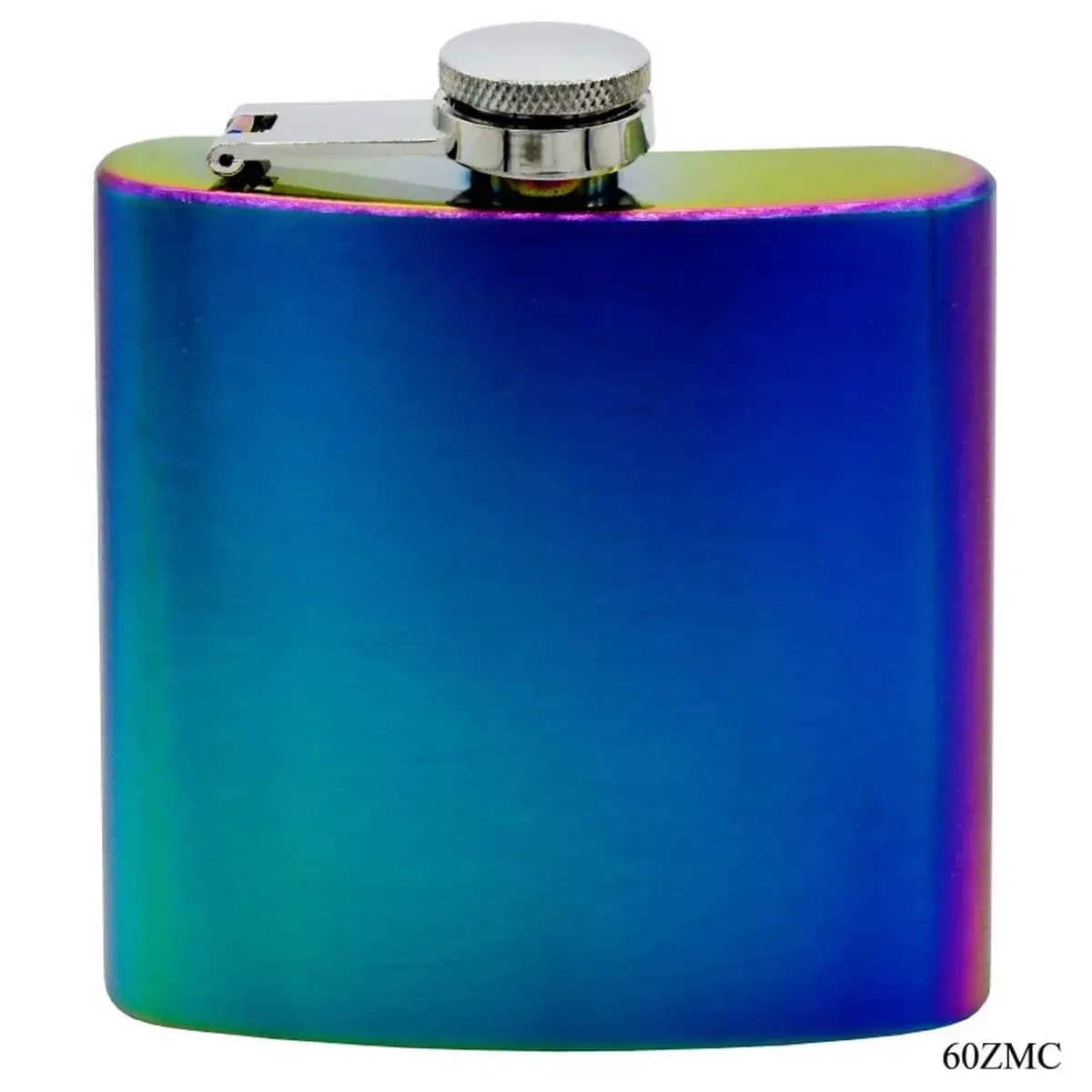 Stainless Steel Hip Flask, Multicolour, 6 oz