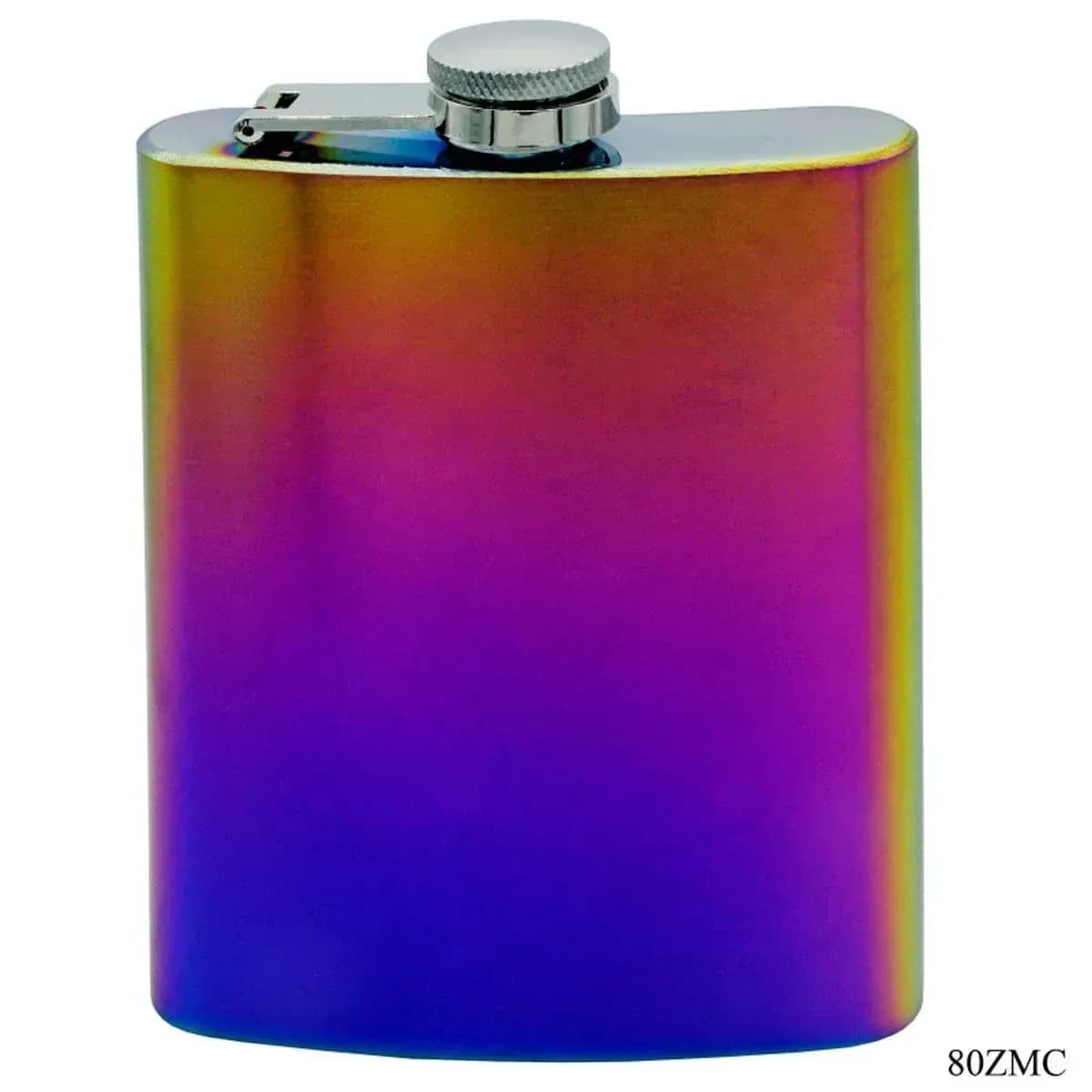 Stainless Steel Hip Flask, Multicolour, 8 oz