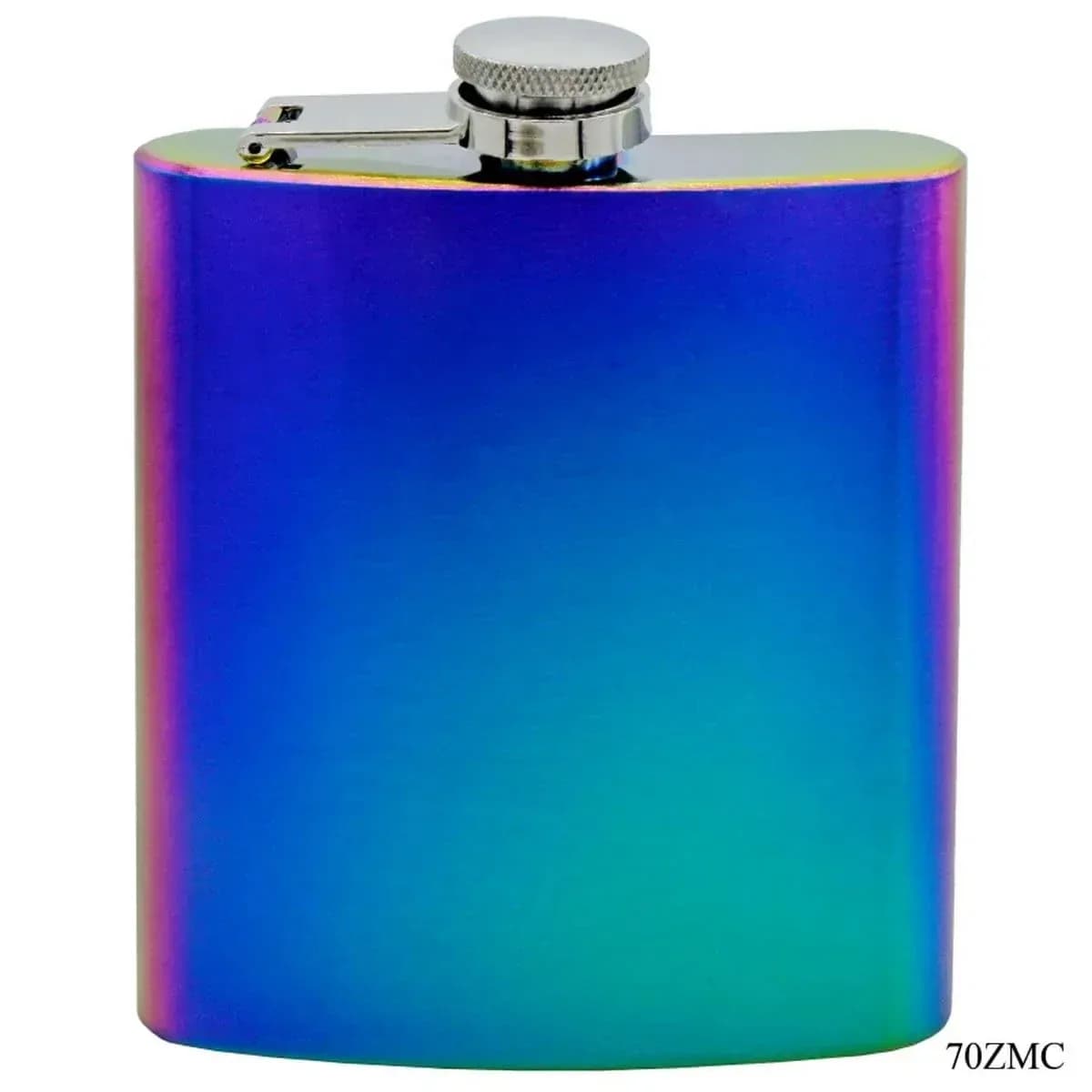 Stainless Steel Hip Flask, Multicolour, 7 oz