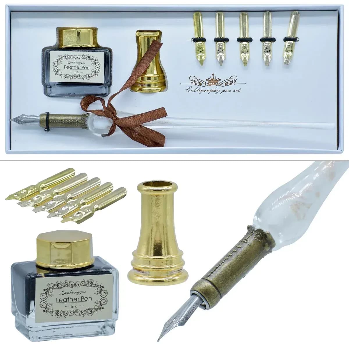 Crystal Fountain Pen Gift Box, 8 Pcs