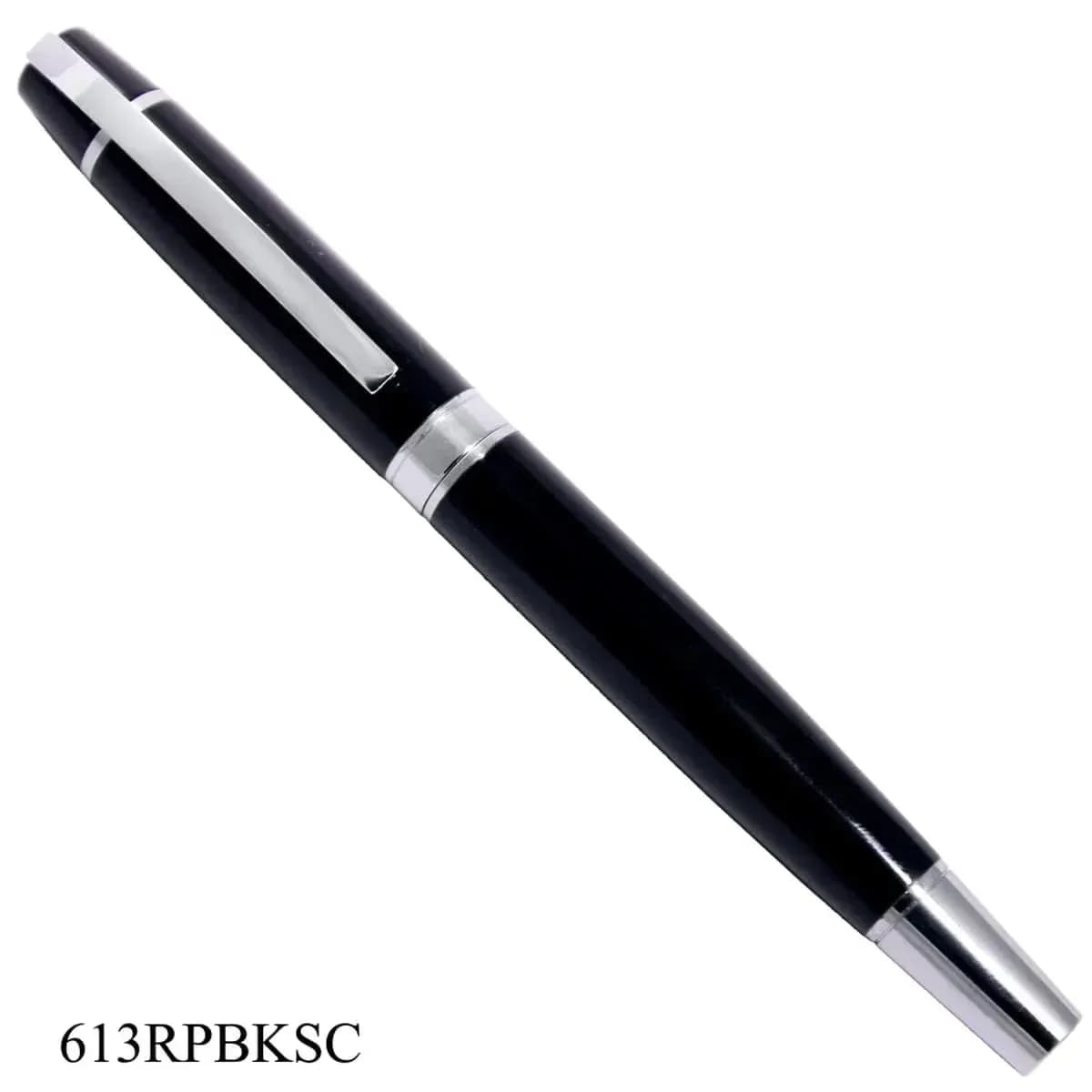Roller Pen Black Silver Clip