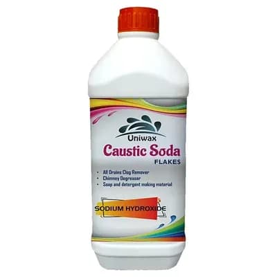 Uniwax Caustic Soda Flakes Drain Cleaner, 1 kg