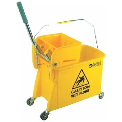 Surie Polex Single Bucket Mop Wringer Trolley, 20 L