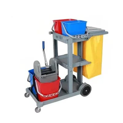 AEMPL Multifunction Janitorial Cart, 5 Shelves