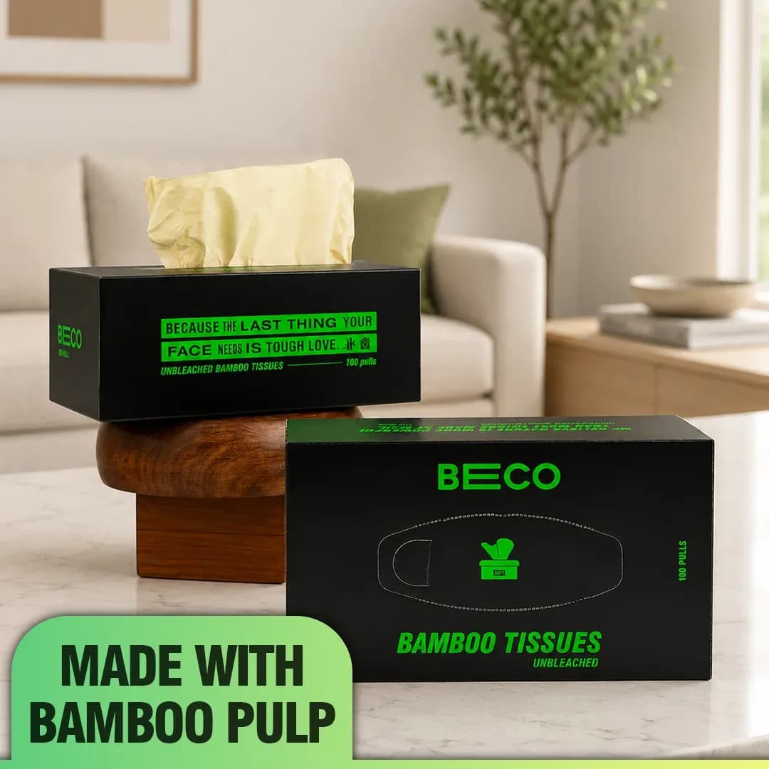 Beco Bamboo Facial Tissues, 2 Ply, 100 Pulls