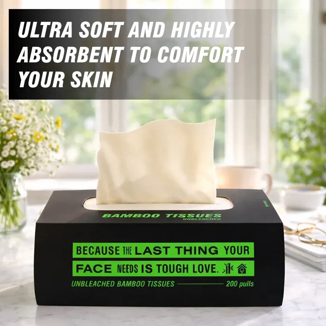 Beco Bamboo Facial Tissues, 2 Ply, 200 Pulls