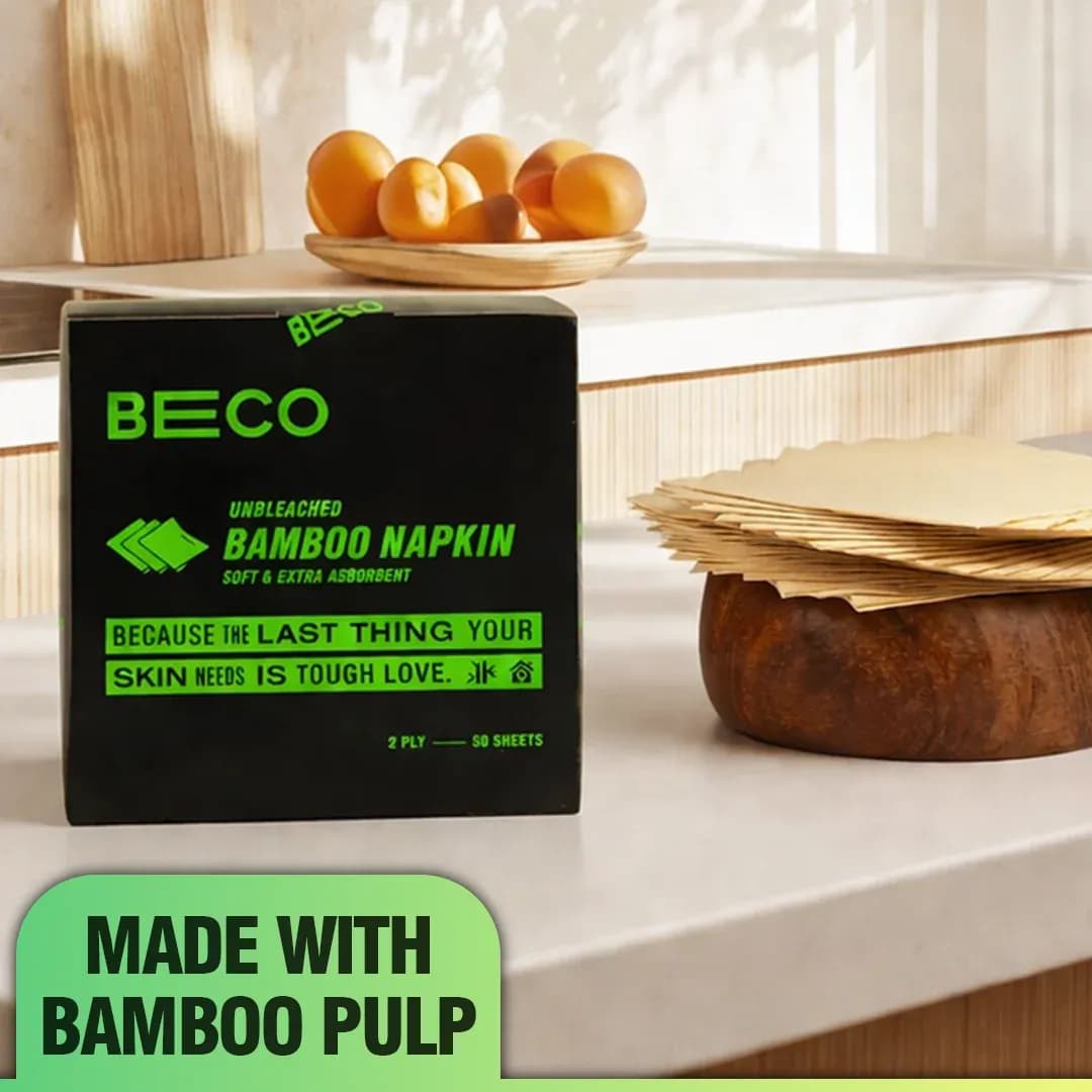 Beco Bamboo Serving Napkins, 2 Ply, 50 Sheets
