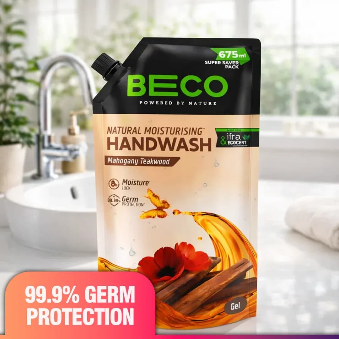 Beco Natural Moisturising Handwash, Mahogany Teakwood, 675 ml