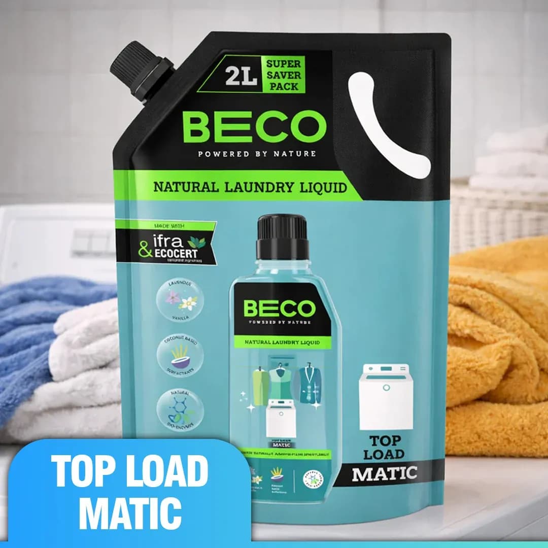 Beco Natural Laundry Liquid Refill, Top Load, 2 L