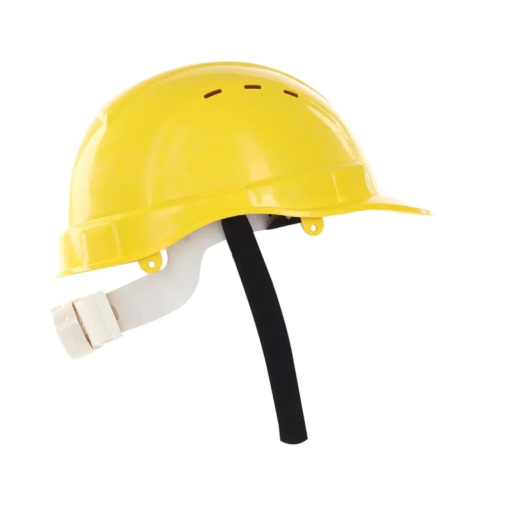 Mallcom Opal XIII Ventilated Safety Helmet with Ratchet Adjustment, Yellow