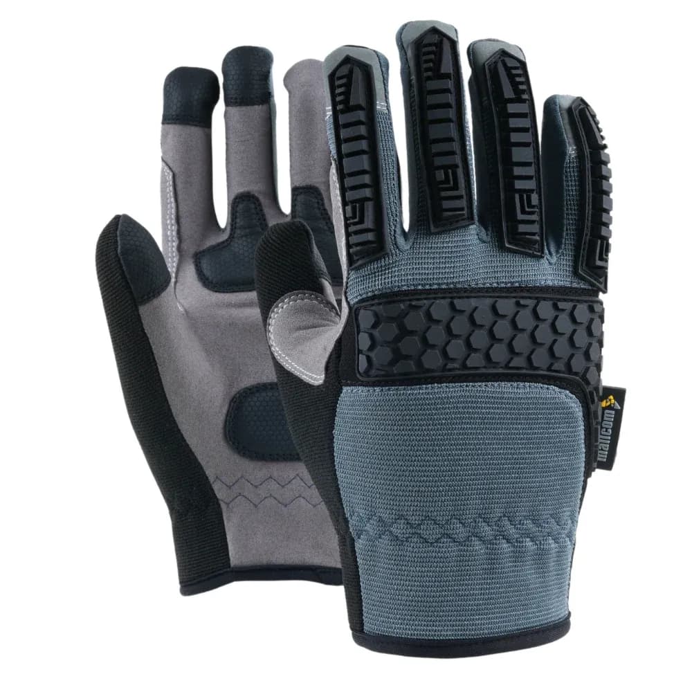 Mallcom Mach 22 Mechanic Gloves with Knuckle Protection, Size M