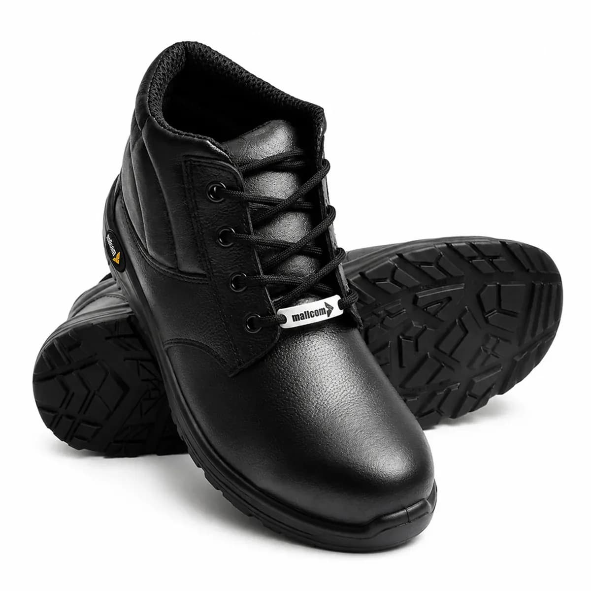 Mallcom Docker S1 Steel Toe Safety Boots, High Ankle, PU Sole, UK 11