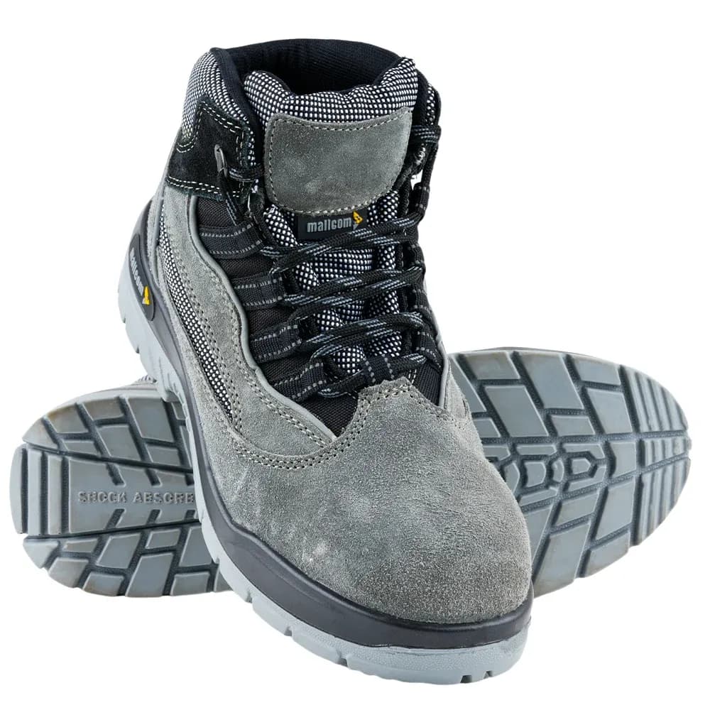 Mallcom Manxsuede S1 SRC Steel Toe Safety Boots, Split Suede Leather, UK 5