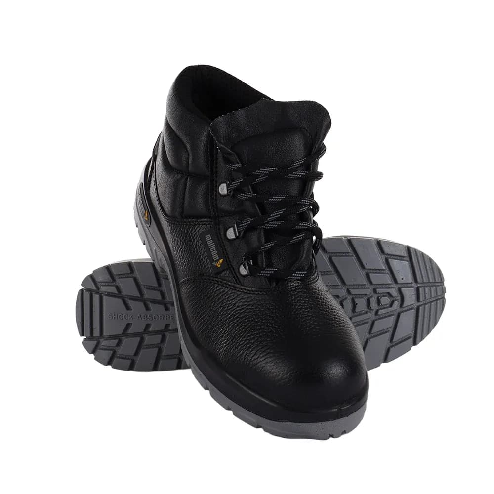 Mallcom Vivvera S1 Steel Toe Safety Boots, Black Barton Grain Leather, UK 12